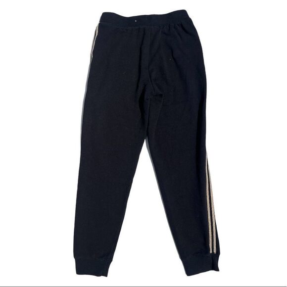 Girls Black & Gold Striped Sweatpants (XL-14) - Picture 2 of 5
